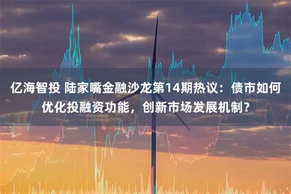 亿海智投 陆家嘴金融沙龙第14期热议：债市如何优化投融资功能，创新市场发展机制？